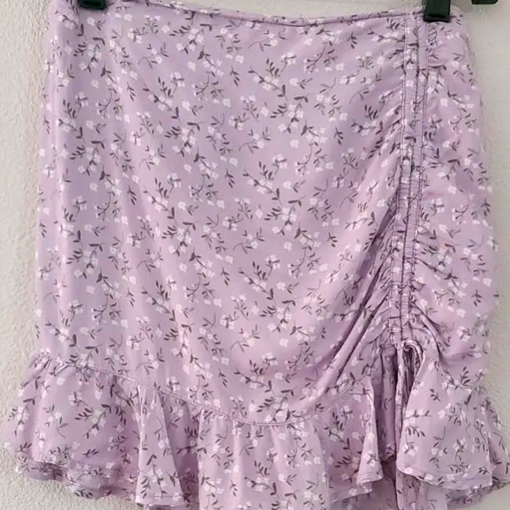 Hollister Purple Runched Wrap Mini Skort